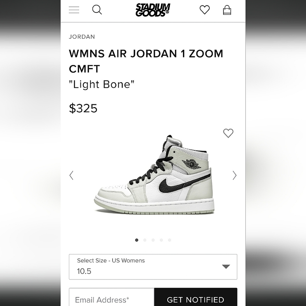 SOLD ๐ฆNike Jordan 1 Air CMFT - Light Bone - Picture 8 of 10